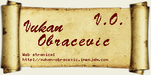 Vukan Obračević vizit kartica